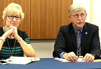Laura Thrall and Francis Collins