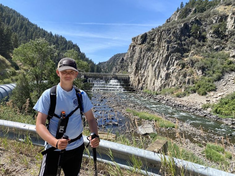 A young Ultimate Hike participant on the trail
