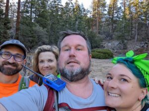 James and Elizabeth Gunnett hiking