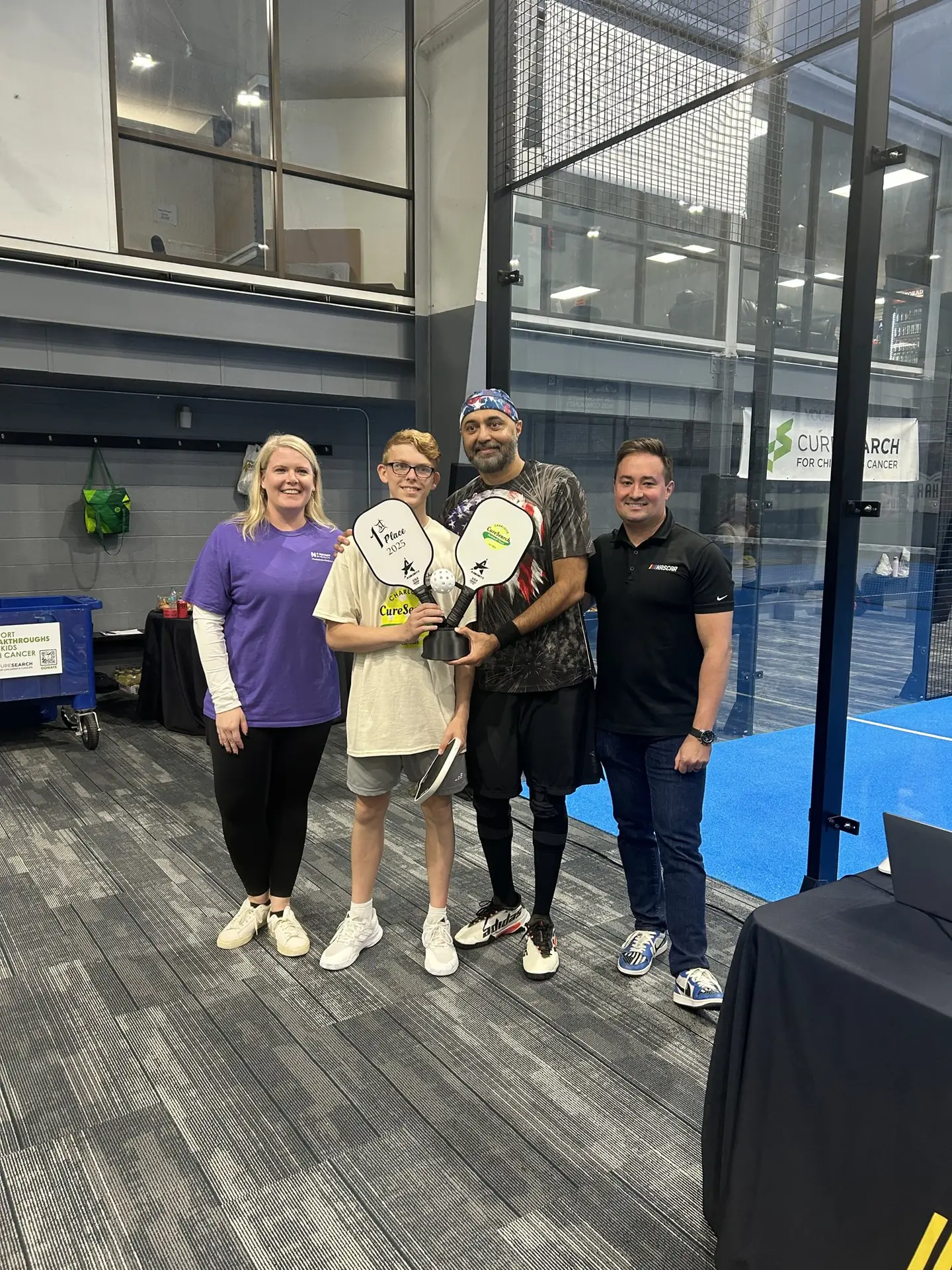 Pickleball fundraiser check presentation