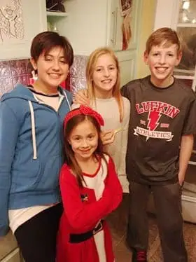 Maggie, Violet, Eve and Daniel