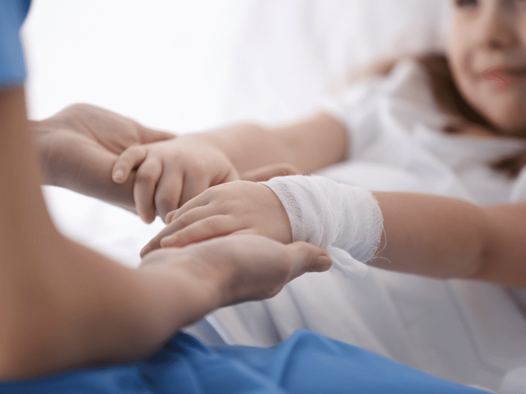 Child in hospital