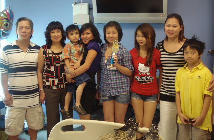 Julie Chau and family
