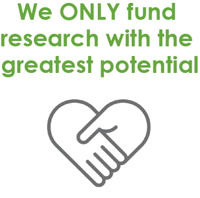 We ONLY fund research with the greatest potential